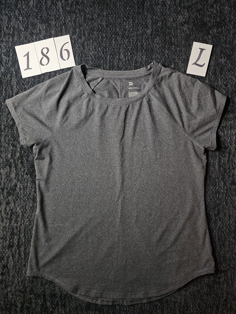 all in motion Women's Short-Sleeve Crew Tee in Charcoal Gray